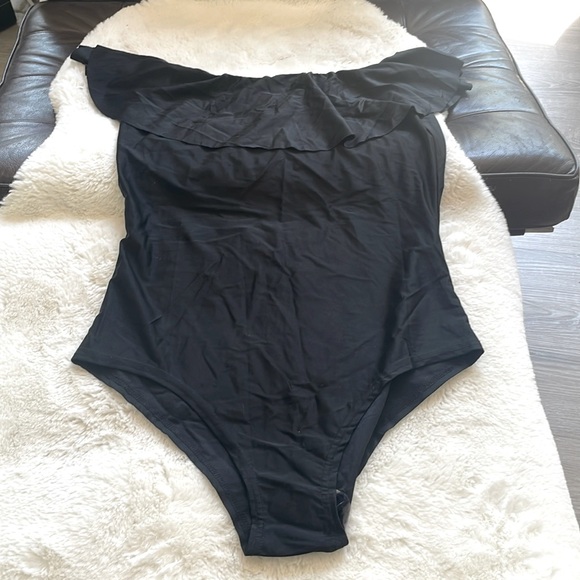 Other - Off the shoulder, ruffled one piece swimsuit size large
